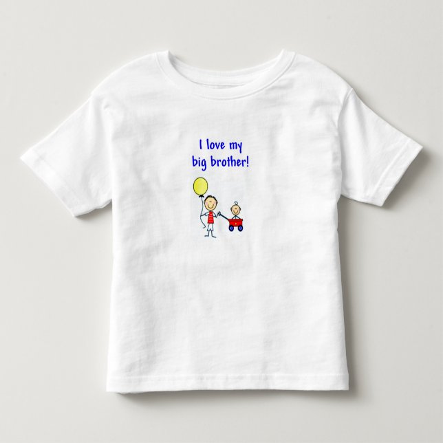 Camiseta De Bebé ¡Amo a mi hermano mayor! (Anverso)