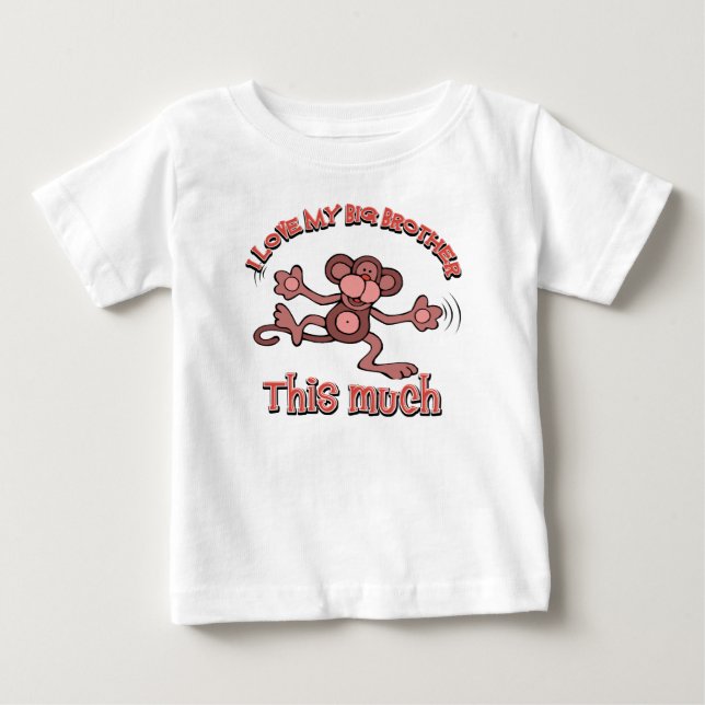 Camiseta De Bebé Amo a mi hermano mayor (Anverso)