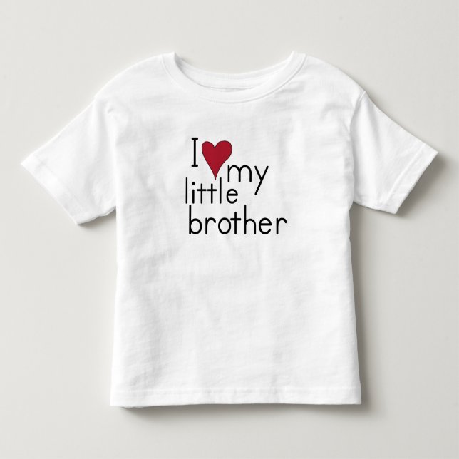 Camiseta De Bebé Amo a mi hermano pequeño (Anverso)