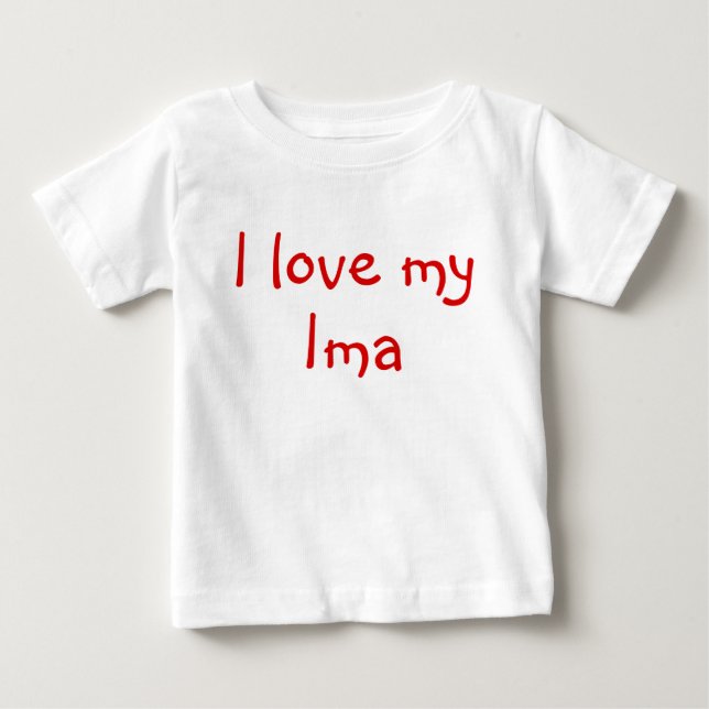 Camiseta De Bebé Amo a mi Ima (Anverso)