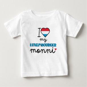 Camiseta De Bebé Amo a mi luxemburgués Monni lindo