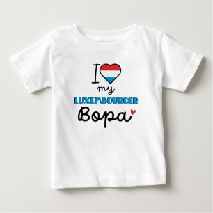 Camiseta De Bebé Amo a mi luxemburguesa Bopa lindo