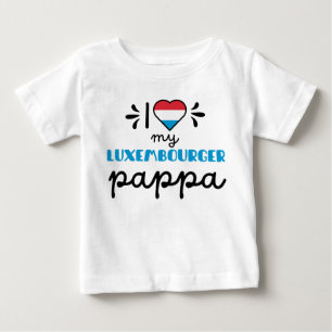 Camiseta De Bebé Amo a mi luxemburguesa Pappa lindo