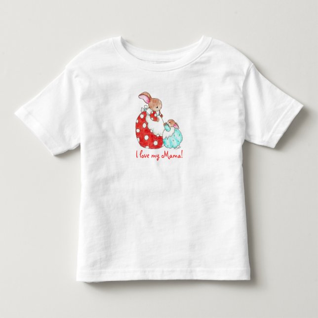 Camiseta De Bebé ¡Amo a mi mamá! (Anverso)