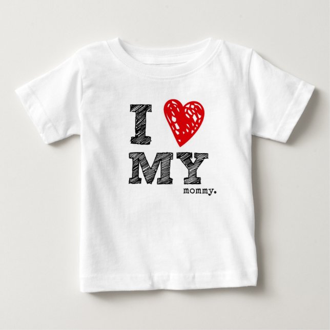 Camiseta De Bebé Amo a MI mamá (Anverso)