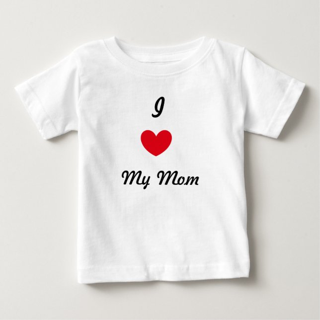 Camiseta De Bebé Amo a mi mamá (Anverso)