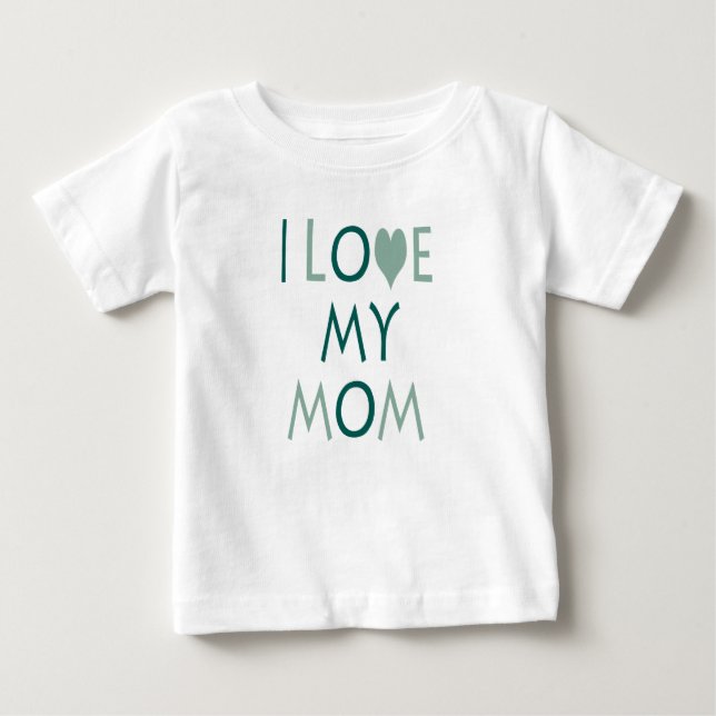 Camiseta De Bebé Amo A Mi Mamá Baby Tee (Anverso)