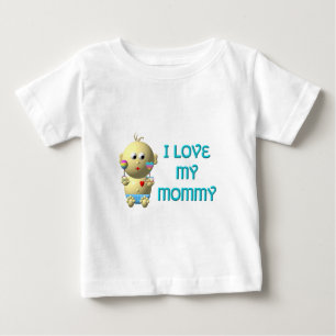 Camiseta De Bebé Amo a mi mamá Bouncing Baby with Heart & Rattles