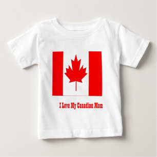 Camiseta De Bebé Amo a mi mamá canadiense