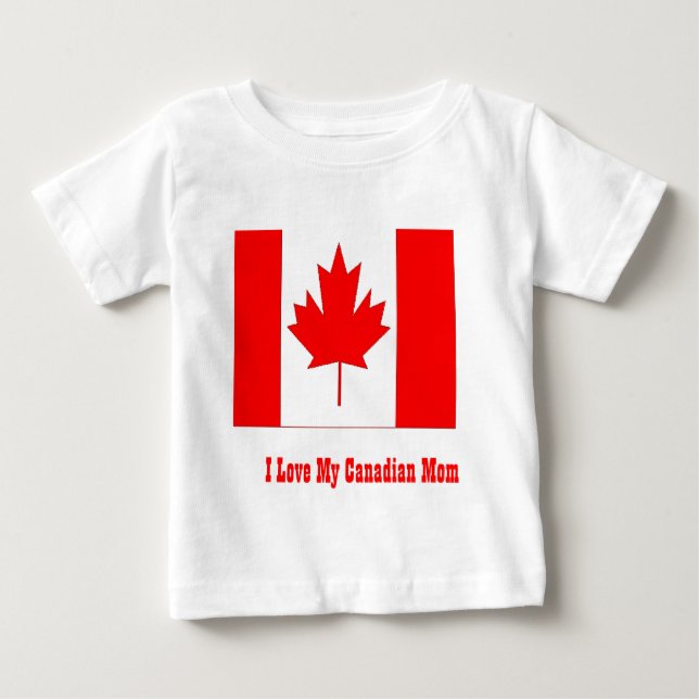 Camiseta De Bebé Amo a mi mamá canadiense (Anverso)