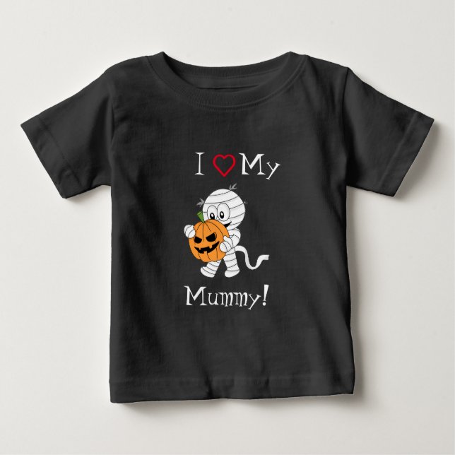 Camiseta De Bebé Amo a mi mamá Feliz Halloween, dulce mamá de niño (Anverso)