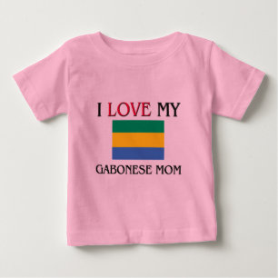 Camiseta De Bebé Amo a mi mamá gabonesa
