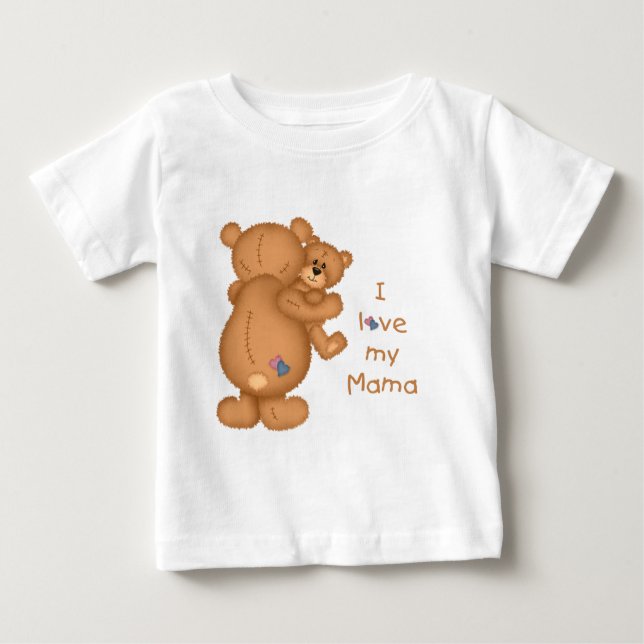 Camiseta De Bebé Amo A Mi Mamá - Infante T (Anverso)
