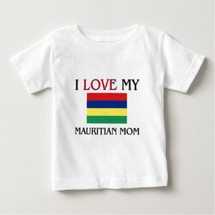 Camiseta De Bebé Amo a mi mamá mauriciana