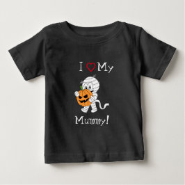 Camiseta De Bebé Amo a mi Mommy Feliz Halloween Lindo Niño Momia