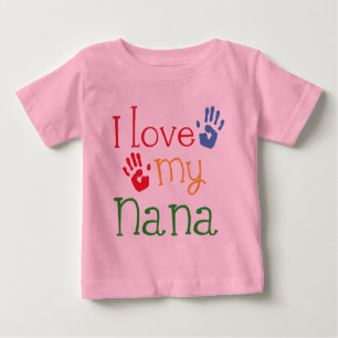 Camiseta De Bebé Amo a mi Nana Handprints