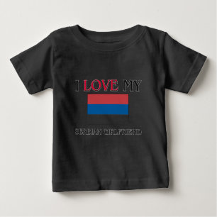 Camiseta De Bebé Amo A Mi Novia Serbia