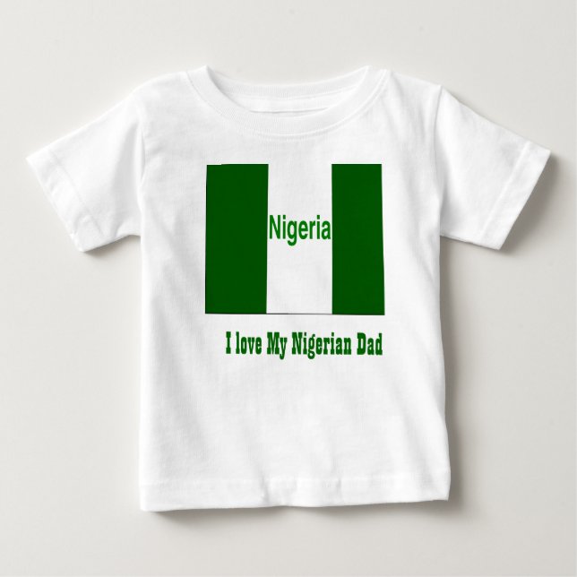 Camiseta De Bebé Amo a mi padre nigeriano (Anverso)