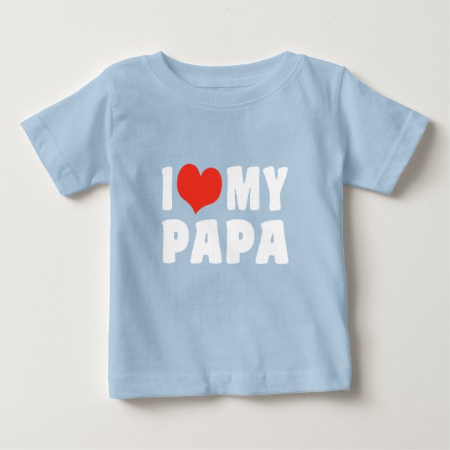 Camiseta De Bebé Amo a mi papá (Anverso)