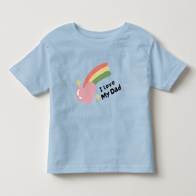 Camiseta De Bebé Amo A Mi Papá (Anverso)