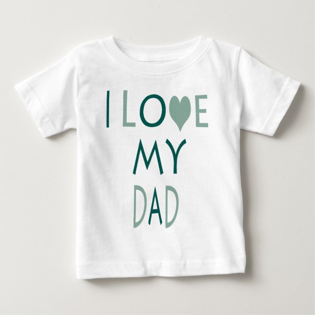 Camiseta de bebé 'Amo a mi papá' (Anverso)