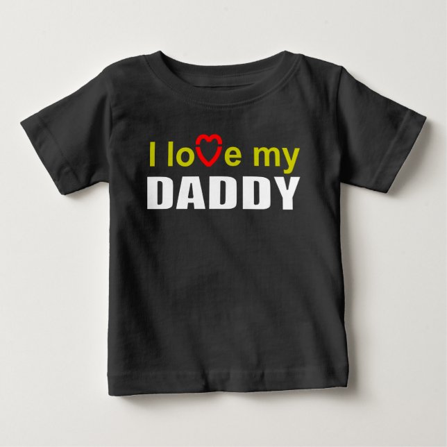 Camiseta De Bebé Amo a mi papá (Anverso)