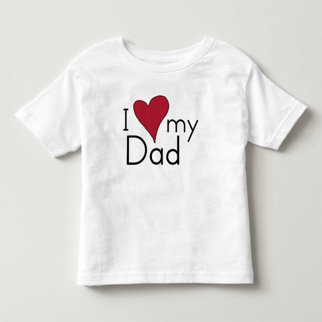 Camiseta De Bebé Amo a mi papá (Anverso)