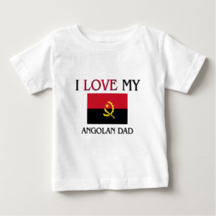 Camiseta De Bebé Amo a mi papá angolano