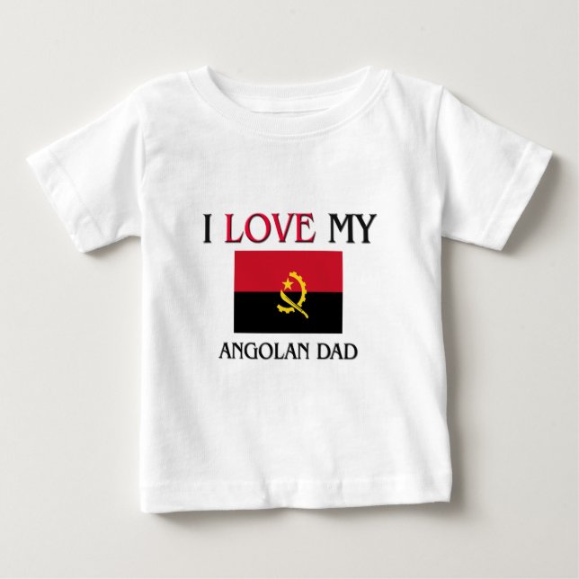 Camiseta De Bebé Amo a mi papá angolano (Anverso)