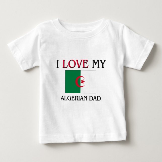 Camiseta De Bebé Amo a mi papá argelino (Anverso)