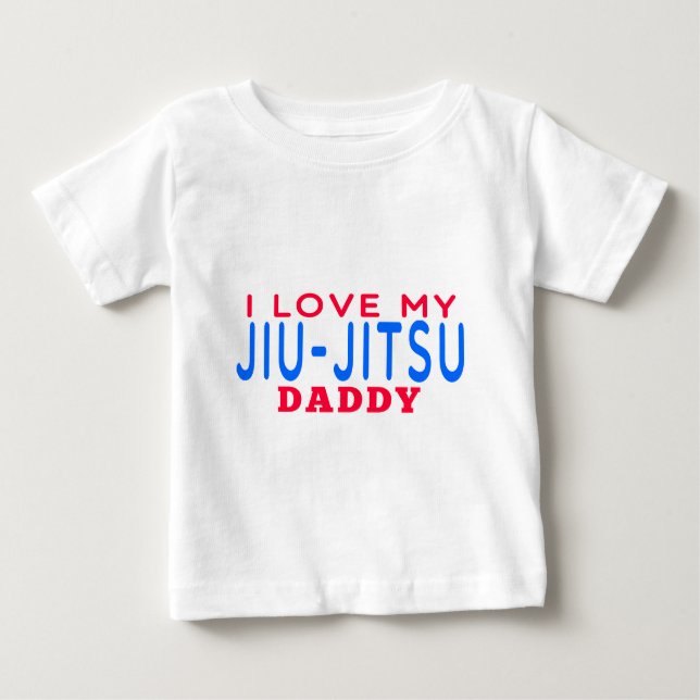 Camiseta De Bebé Amo a mi papá de Jiu-Jitsu (Anverso)