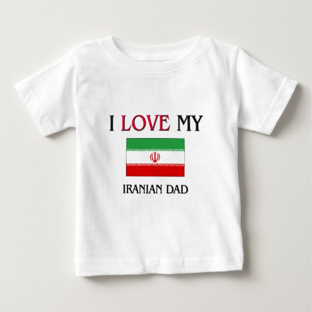 Camiseta De Bebé Amo a mi papá iraní (Anverso)