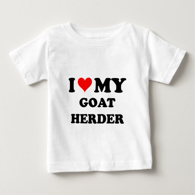 Camiseta De Bebé Amo a mi pastor de la cabra (Anverso)