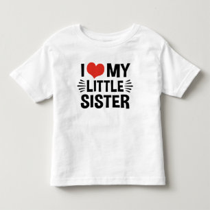 Camiseta De Bebé Amo A Mi Pequeña Hermana