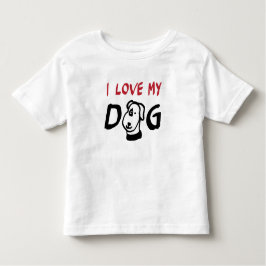 Camiseta De Bebé Amo a mi perro con ilustracion de perro