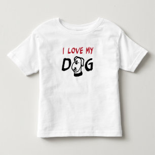 Camiseta De Bebé Amo a mi perro con ilustracion de perro