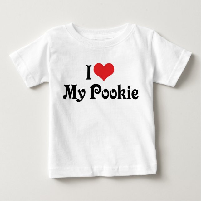 Camiseta De Bebé Amo a mi Pookie (Anverso)