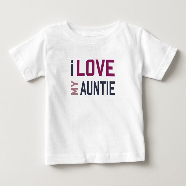 Camiseta De Bebé Amo A Mi Tía (Anverso)