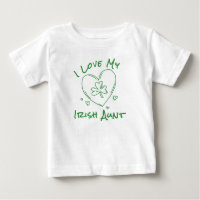 Amo a mi tía irlandesa | Corazón personalizado de 