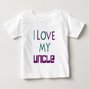 Camiseta de bebé amo a mi tío