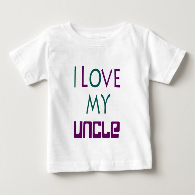 Camiseta de bebé amo a mi tío (Anverso)