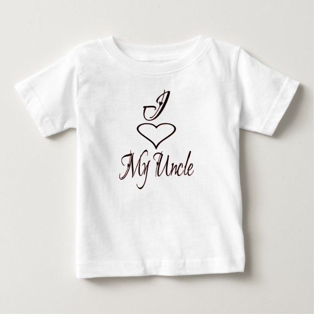 Camiseta De Bebé Amo a mi tío (Anverso)