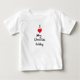 Camiseta De Bebé Amo a mi tío Customizable Baby Shirt