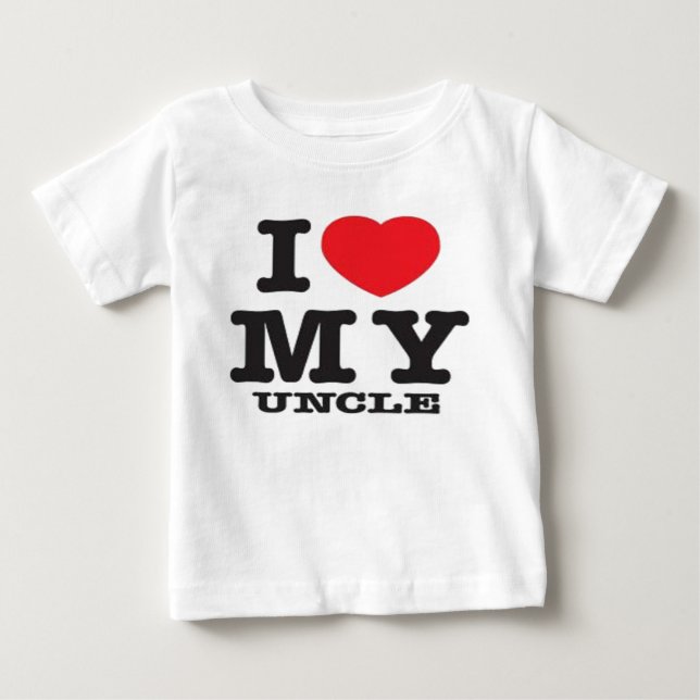 Camiseta De Bebé Amo a mi tío (sacudida y la retransmisión en (Anverso)
