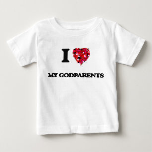 Camiseta De Bebé Amo a mis Godparents