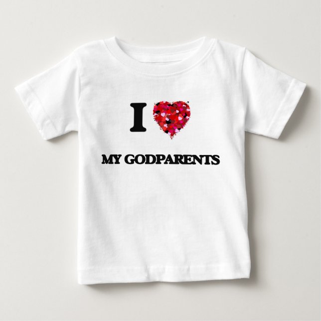 Camiseta De Bebé Amo a mis Godparents (Anverso)