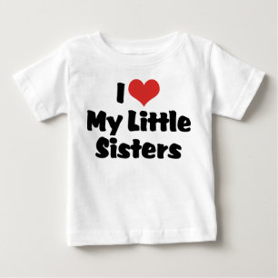 Camiseta De Bebé Amo a mis hermanitas