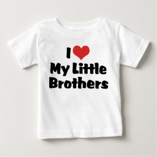 Camiseta De Bebé Amo a mis hermanos pequeños