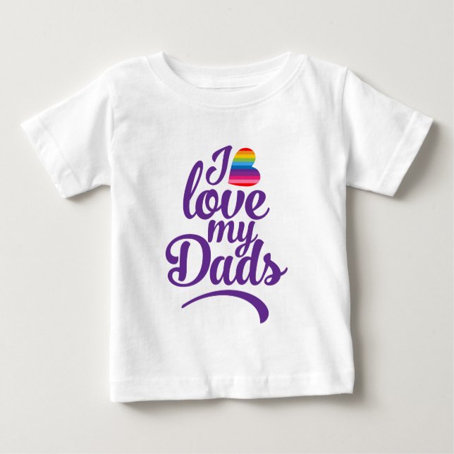 Camiseta De Bebé Amo a mis hijas - Orgullo del Día del Padre LGBTQ (Anverso)