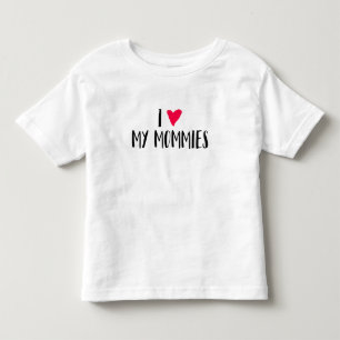 Camiseta De Bebé Amo a mis mamás